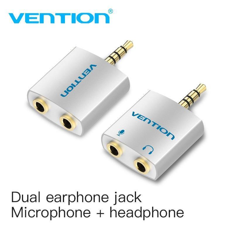 Planet Gates BDAW0 / Aux Adapter Vention 3.5mm Earphone Audio Splitter Connecter Adapter with mic 1 Male to 2 Female Audio Adapter For Headphone PC Mobile Phone