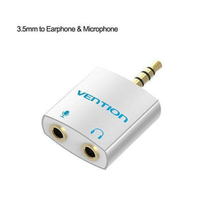 Planet Gates BDBW0 / Aux Adapter Vention 3.5mm Earphone Audio Splitter Connecter Adapter with mic 1 Male to 2 Female Audio Adapter For Headphone PC Mobile Phone