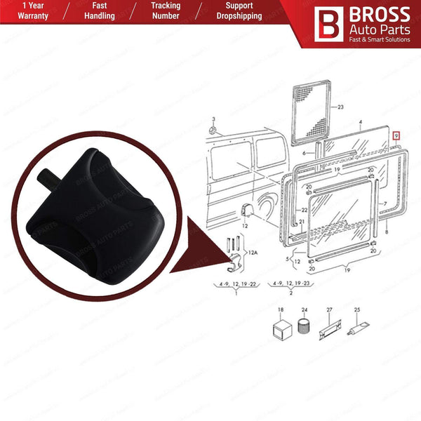 Planet Gates BDP1016 Sliding Door Window Glass Handle Grip Opener 7D0847733A for VW Transporter T4 1996-2004 Made in Turkey Fast Handling