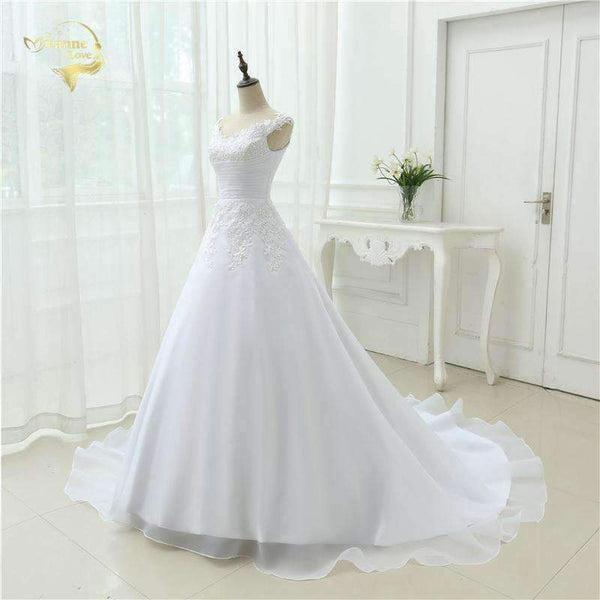 Planet Gates Beach Wedding Dress Casamento A line Cap Sleeves Robe De Mariage Vintage Boho Lace Wedding Dresses 2018 OW 7800