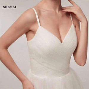 Planet Gates Beach Wedding Dresses 2018 Spaghetti Straps Wedding Gowns Cheap Real Photo Vestido De Noiva White Ivory Bride Dress