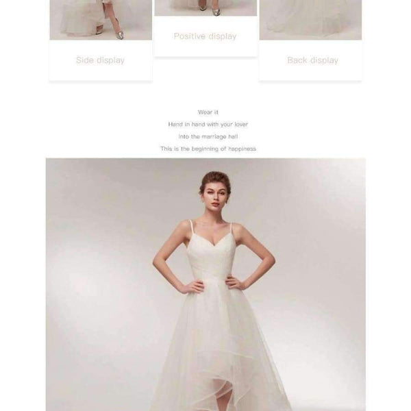 Planet Gates Beach Wedding Dresses 2018 Spaghetti Straps Wedding Gowns Cheap Real Photo Vestido De Noiva White Ivory Bride Dress