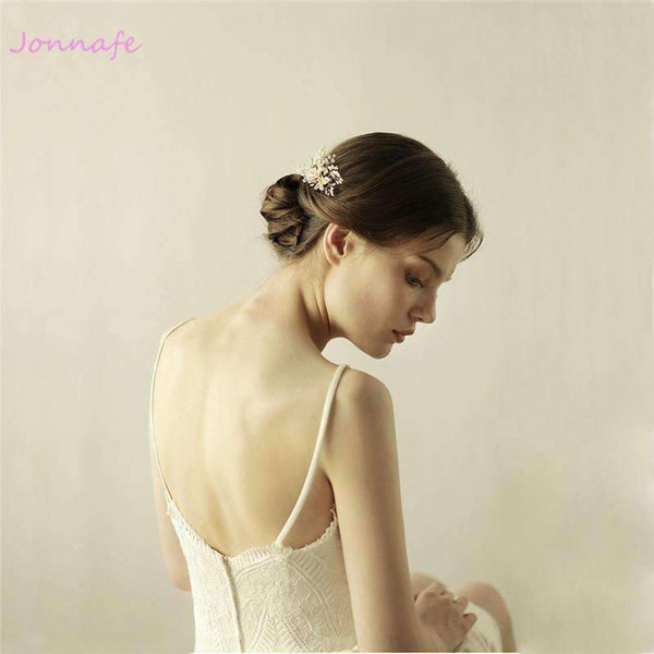 Planet Gates Beaded Blossoms Hair Comb Gold Bridal Headpiece Wedding Leaf Hair Combs Accessories Women Crown