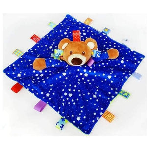 Planet Gates bear Animal Appease Towel Baby Plush Rattle Blankie of Infant Comforter Appease Toys Bed Sleep Animal Cloth Blanket Cartoon Toys