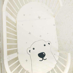 Planet Gates Bear Baby Bed Sheet Pure Cotton Crib Mattress Cover For Kids Cute Cartoon Pattern Baby Fitted Sheets Baby Bedding Photography Props
