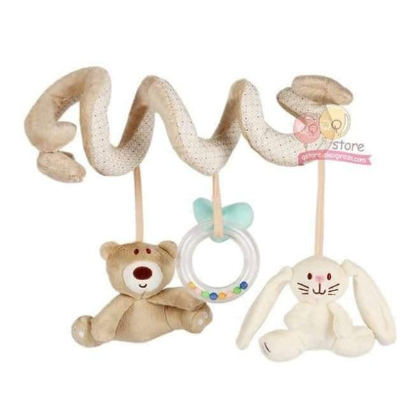 Planet Gates Bear Baby Plush Animal Rattle Mobile Infant Stroller Bed Crib Spiral Hanging Toys Gift for Newborn Children 0-12 Months