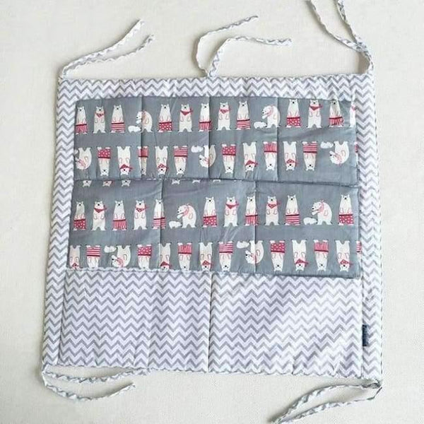 Planet Gates Bear Bed Hanging Storage Bag Baby Cot Bed Brand Baby Cotton Crib Organizer 60*50cm Toy Diaper Pocket for Crib Bedding Set