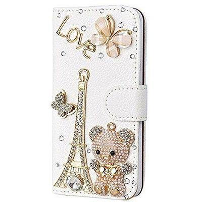 Planet Gates Bear Tower / PU leather Diamond Flip Leather Phone Case For Huawei P8 LITE 2017/P9 LITE 2017/Honor 8 lite,Wallet Style Cover With Card Slot