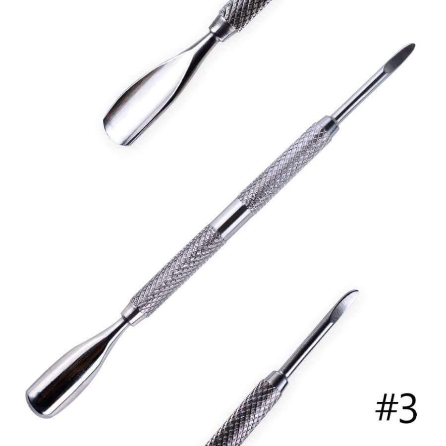 Planet Gates Beauty Nail Art Cuticle Remover Sets Steel Double-ended Manicure Pedicure Pusher Fork Knife Trimmer Tools 9pcs/kit CH1-9