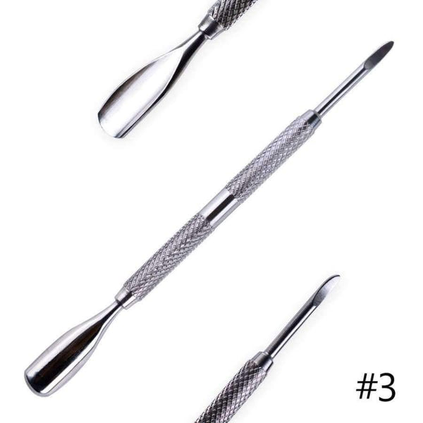 Planet Gates Beauty Nail Art Cuticle Remover Sets Steel Double-ended Manicure Pedicure Pusher Fork Knife Trimmer Tools 9pcs/kit CH1-9