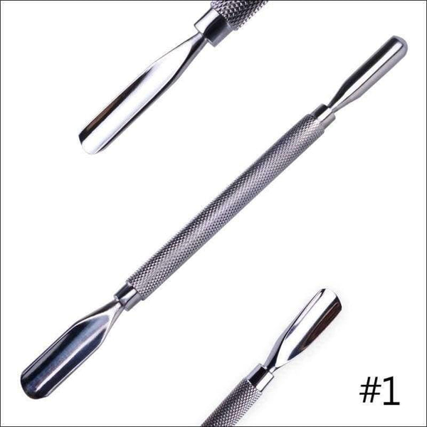 Planet Gates Beauty Nail Art Cuticle Remover Sets Steel Double-ended Manicure Pedicure Pusher Fork Knife Trimmer Tools 9pcs/kit CH1-9