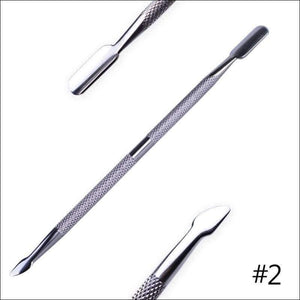 Planet Gates Beauty Nail Art Cuticle Remover Sets Steel Double-ended Manicure Pedicure Pusher Fork Knife Trimmer Tools 9pcs/kit CH1-9