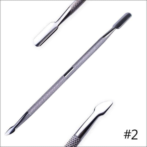 Planet Gates Beauty Nail Art Cuticle Remover Sets Steel Double-ended Manicure Pedicure Pusher Fork Knife Trimmer Tools 9pcs/kit CH1-9