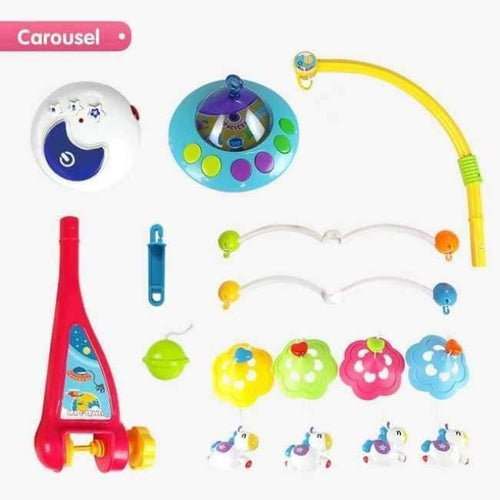 Planet Gates bed bell Huanger Musical Crib Mobile Bed Bell Baby Rattle Rotating Bracket Projecting Toys for 0-12 Months Newborn Kids Christening gift