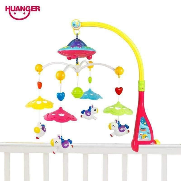 Planet Gates bed bell Huanger Musical Crib Mobile Bed Bell Baby Rattle Rotating Bracket Projecting Toys for 0-12 Months Newborn Kids Christening gift