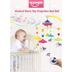 Planet Gates bed bell Huanger Musical Crib Mobile Bed Bell Baby Rattle Rotating Bracket Projecting Toys for 0-12 Months Newborn Kids Christening gift