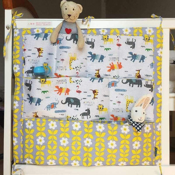 Planet Gates Bed Hanging Storage Bag Baby Cot Bed Brand Baby Cotton Crib Organizer 50*60cm Toy Diaper Pocket for Crib Bedding Set