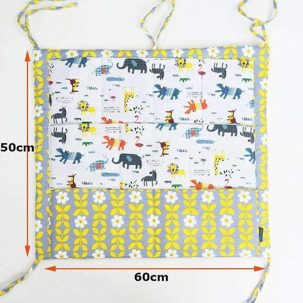 Planet Gates Bed Hanging Storage Bag Baby Cot Bed Brand Baby Cotton Crib Organizer 50*60cm Toy Diaper Pocket for Crib Bedding Set