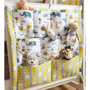 Planet Gates Bed Hanging Storage Bag Baby Cot Bed Brand Baby Cotton Crib Organizer 60*50cm Toy Diaper Pocket for Crib Bedding Set