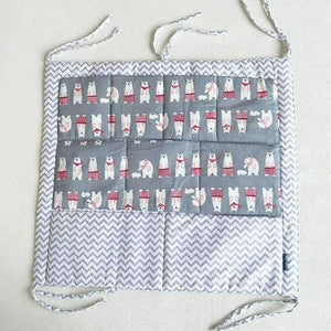 Planet Gates Bed Hanging Storage Bag Baby Cot Bed Brand Baby Cotton Crib Organizer 60*50cm Toy Diaper Pocket for Crib Bedding Set
