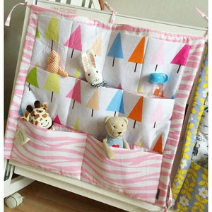 Planet Gates Bed Hanging Storage Bag Baby Cot Bed Brand Baby Cotton Crib Organizer 60*50cm Toy Diaper Pocket for Crib Bedding Set