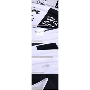 Planet Gates Bedding Black and White Bedding Set His Side & Her Side Couple Home textiles Soft Duvet Cover with Pillowcases 3Pcs Hot