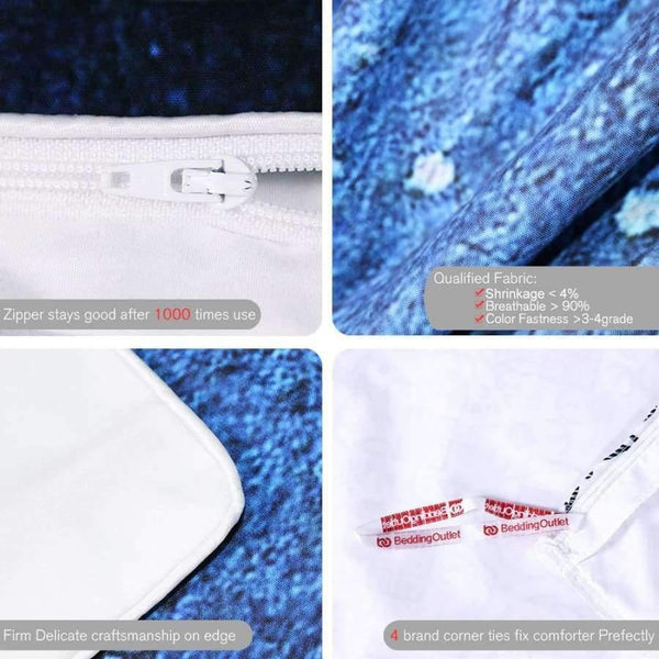 Planet Gates Bedding  Dreamcatcher Bedding Set Queen Size Feather Blue Printed Duvet Cover Boho Bedclothes 3pcs Bald Eagle Home Textiles