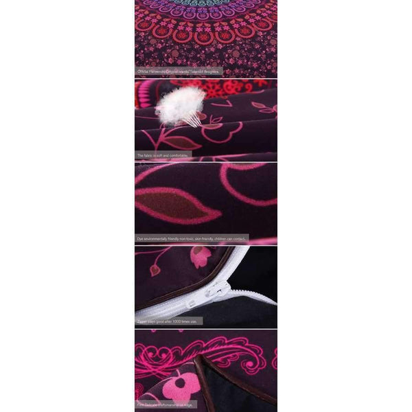 Planet Gates Bedding Mandala Bedding Set Queen Soft Bedclothes Twill Bohemian Print Duvet Cover Set with Pillowcases 4pcs Bed Set Home