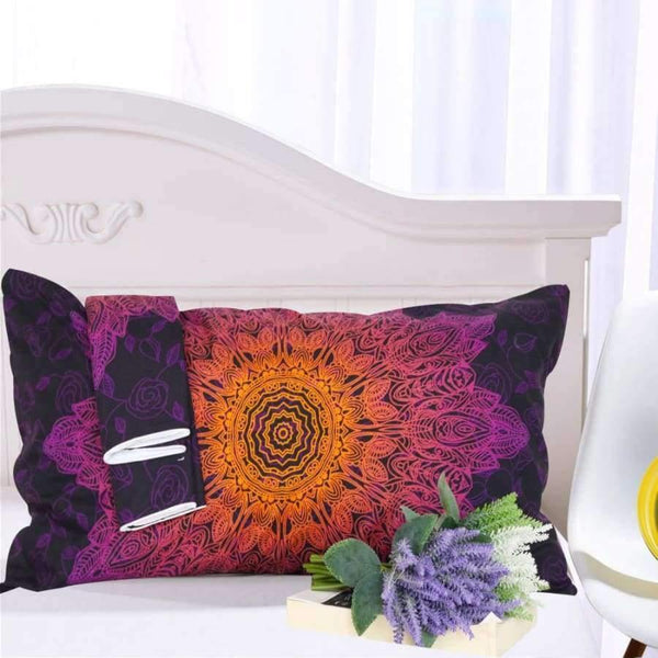 Planet Gates Bedding Outlet Bohemian Flower Bedding Set Gradient Purple Mandala Quilt Cover Set King Size Home Textiles