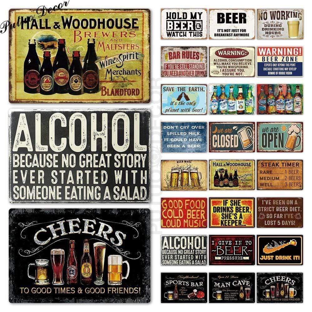Planet Gates Beer Metal Sign Plaque Metal Vintage Pub FunnyTin Sign Wall Decor for Bar Pub Club Man Cave Tin Plates Vintage Metal Signs