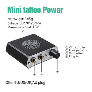 Planet Gates Beginner Complete Tattoo Kit 2 Machines Gun Set Power Supply Grips Body Art Tools Set Permanent Makeup Tattoo set