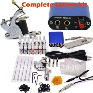 Planet Gates Beginner Rotary Tattoo Kit Tatoo Machine 14 Color Inks professional Tattoo gun Power Supply Power Tip Tube And Needles body art