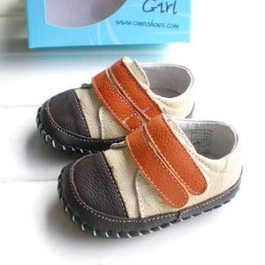 Planet Gates beige / 1.5 Genuine Leather Shoes Indoor Baby Shoes Boys Girls Soft Anti-skid Toddler Shoes Fashion Light Blue First Walkers