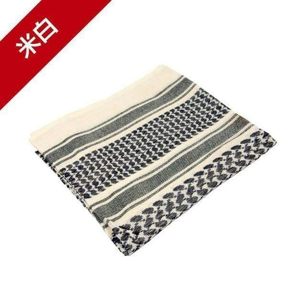 Planet Gates Beige / 110X110cm Cotton  Thicken Multifunction Tactical Scarf man Arabic Keffiyeh Wrap Bandana Palestine  Military Scarves