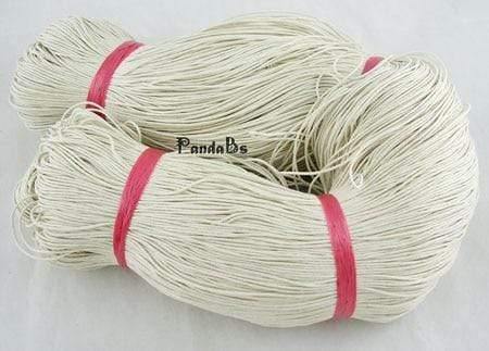 Planet Gates Beige 1mm 400m/bundle Cotton Wax Beading Cord Thread for Necklace  Bracelet Jewelry Making Findings Accessories Hot Discount