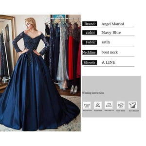 Planet Gates Beige / 2 Evening Dresses navy blue cap sleeve prom gowns applqiues lace mother of bride dress vestido de festa 2018