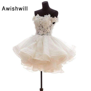 Planet Gates Beige / 2 Lace Short luxury cocktail dresses short beaded elegant cocktail dress organza robe de cocktail robes courte de cocktail