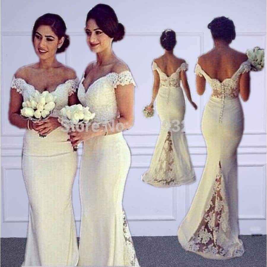 Planet Gates Beige / 2 Sexy Sweetheart Lace Sexy Bridesmaid Dresses 2017 See Through Mermaid Vestido De Festa De Casamento