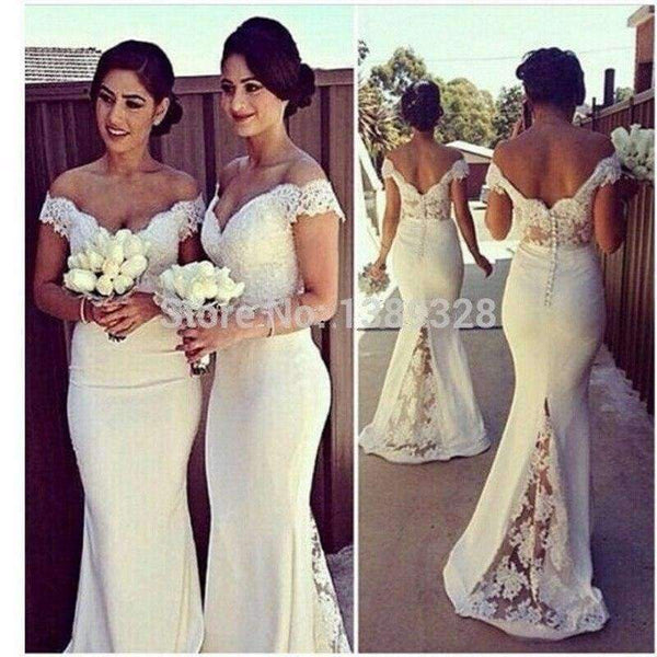 Planet Gates Beige / 2 Sexy Sweetheart Lace Sexy Bridesmaid Dresses 2017 See Through Mermaid Vestido De Festa De Casamento