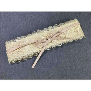 Planet Gates beige / 220cm Belt For Women Dress Bowknot Faux Leather Lace Wide Belt Self Tie Obi Cinch Waist Band Boho Belt Cinto Fashion Belt  Feminino