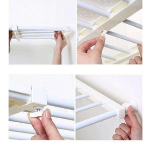 Adjustable Wardrobe Closet Storage Rack Layered Partition Board Commodity Shelf Wardrobe Partition Storage Rack Kitchen Shelf