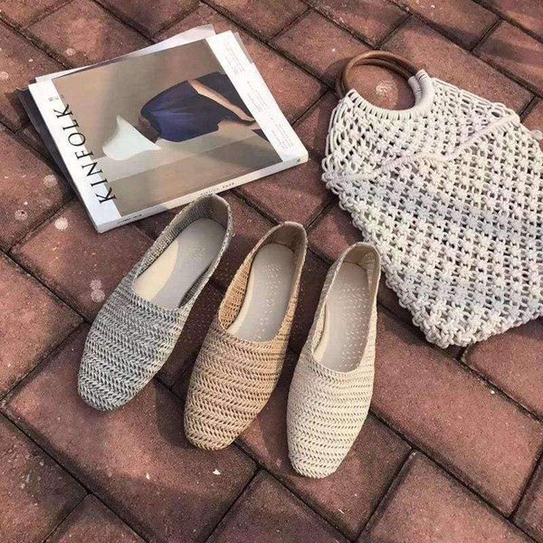 Planet Gates Beige / 35 Ladies Shoe 2018 Casual Cane Ballerinas Fashion Women Solid Ballet Flats Basic Shallow Women Flats size 34-38