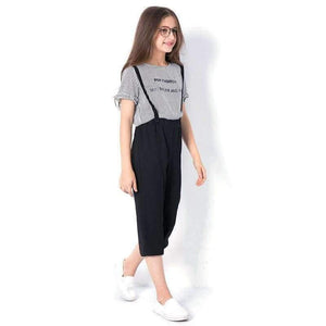 Planet Gates Beige / 6 Summer Girls Clothing Set T-shirts Pants Kids Suits Two-piece Teenage Girl Tracksuit size 6 7 8 9 10 11 12 13 14 years