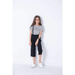 Planet Gates Beige / 6 Summer Girls Clothing Set T-shirts Pants Kids Suits Two-piece Teenage Girl Tracksuit size 6 7 8 9 10 11 12 13 14 years