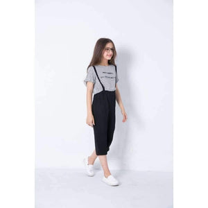 Planet Gates Beige / 6 Summer Girls Clothing Set T-shirts Pants Kids Suits Two-piece Teenage Girl Tracksuit size 6 7 8 9 10 11 12 13 14 years