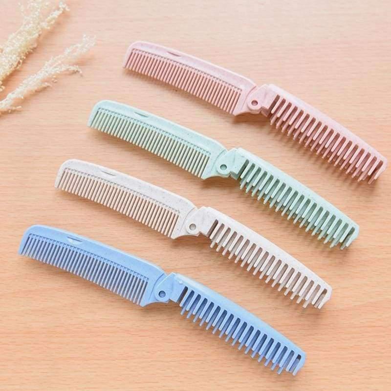 Planet Gates Beige 6PCS/LOT Portable Makeup Comb Hair Brush Foldable Comb Anti-static Hair Combs Hairbrush  Hair Care Styling Tools