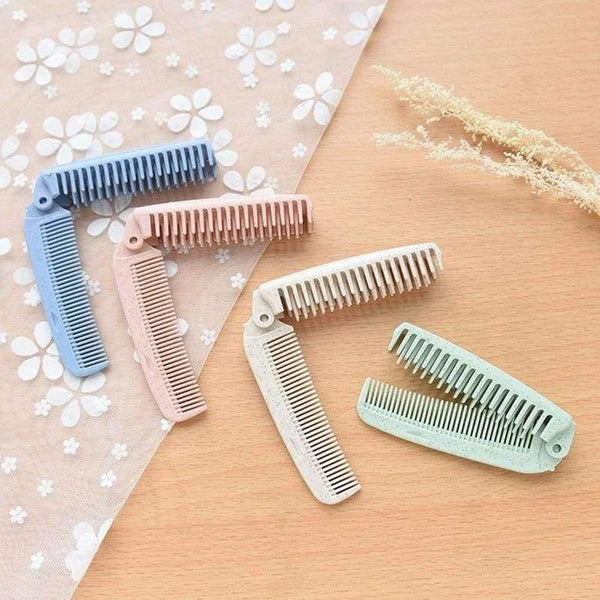 Planet Gates Beige 6PCS/LOT Portable Makeup Comb Hair Brush Foldable Comb Anti-static Hair Combs Hairbrush  Hair Care Styling Tools
