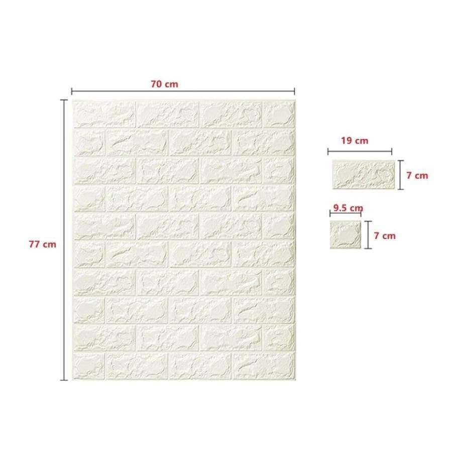 Planet Gates Beige / 70cmX77cm Waterproof Foam Brick 3D Wall Panel DIY Self Adhesive Wallpaper For Kids Room Bedroom Wall Decor 3D Brick Living Room Wall Paper