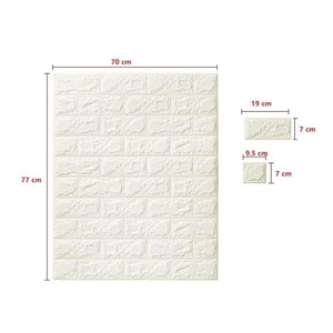 Planet Gates Beige / 70cmX77cm Waterproof Foam Brick 3D Wall Panel DIY Self Adhesive Wallpaper For Kids Room Bedroom Wall Decor 3D Brick Living Room Wall Paper