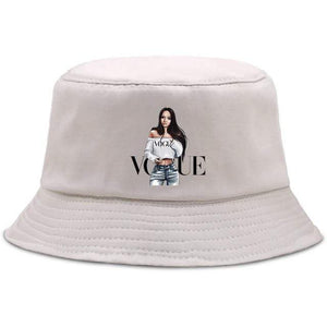 Planet Gates beige(9312) / One Size Women Men New Vogue Graphic Tee Cute Panama Bucket Cap The Design Flat Visor Fisherman Hat  90s Girls Sun Hat